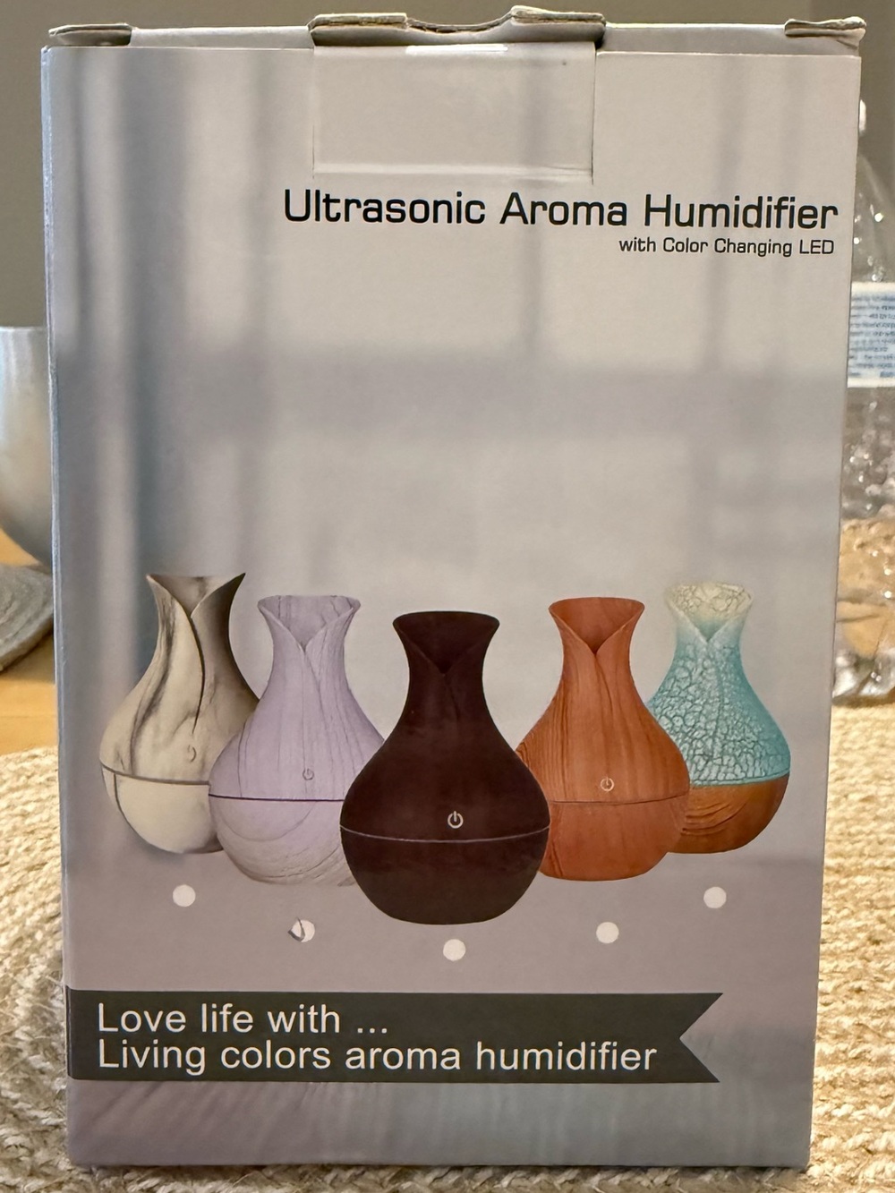 Ultrasonic Aroma Humidifier with Color Changing LED